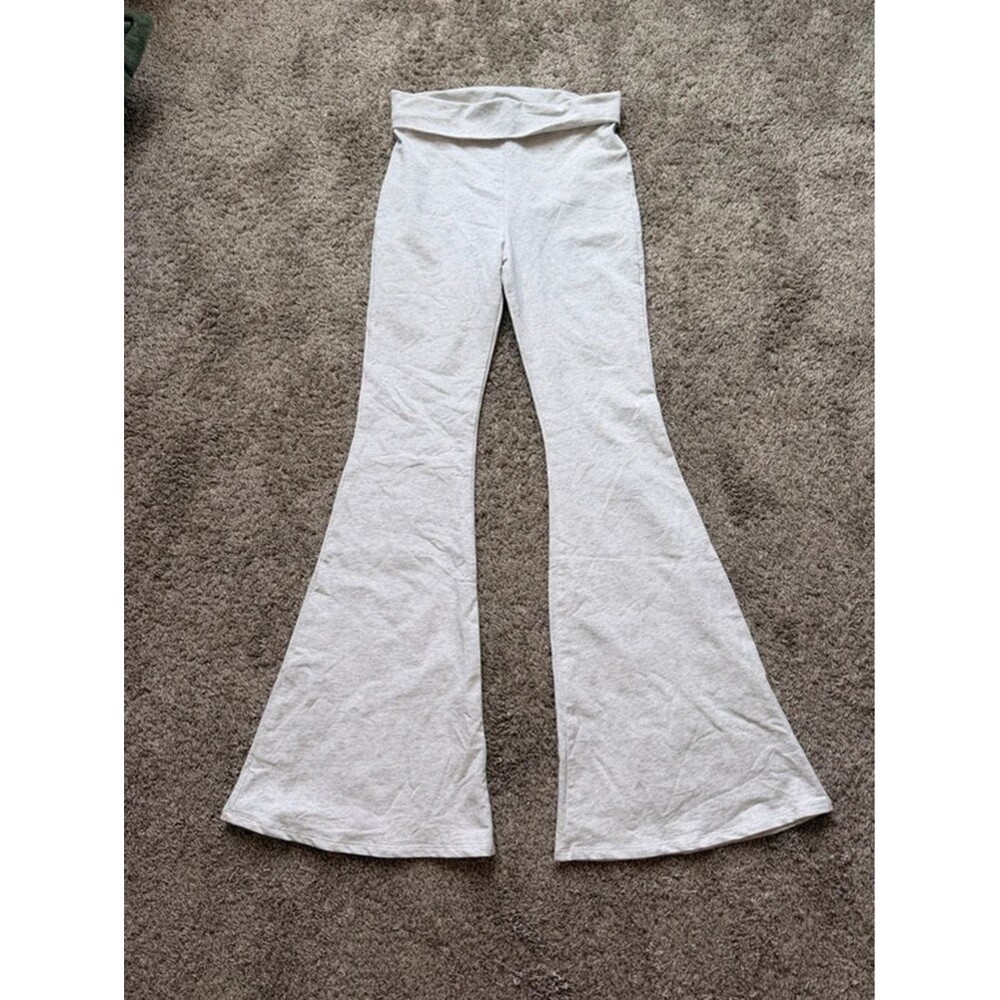 EDIKTED Naomi Foldover Flare Leggings Size Medium Y2K Yoga Pants
